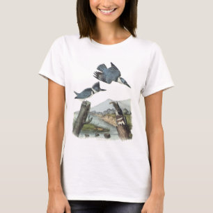Belted Kingfisher by Audubon T-Shirt