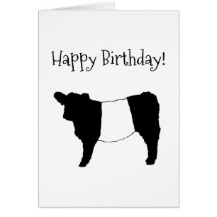 Belties - Happy Birthday Belted Galloway Cow