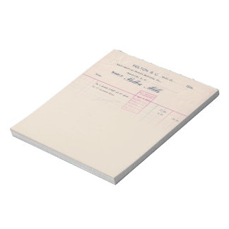 Belton Mills Belton, SC Receipt Notepad