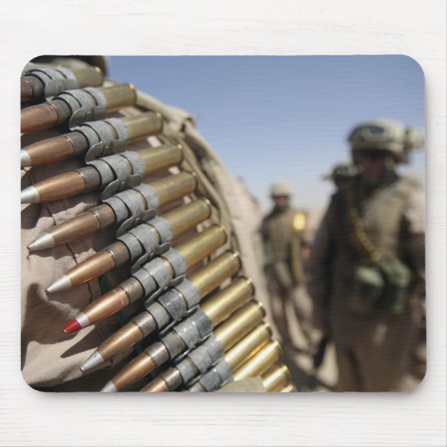 Belts of 50-calibre ammunition mouse pad (Front)