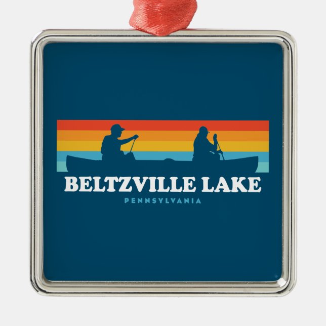 Beltzville Lake Pennsylvania Canoe Metal Ornament (Front)