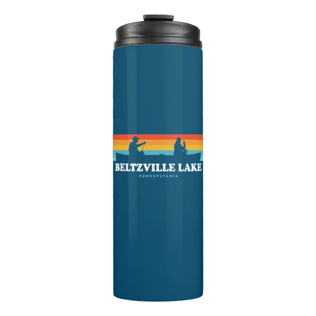 Beltzville Lake Pennsylvania Canoe Thermal Tumbler (Front)