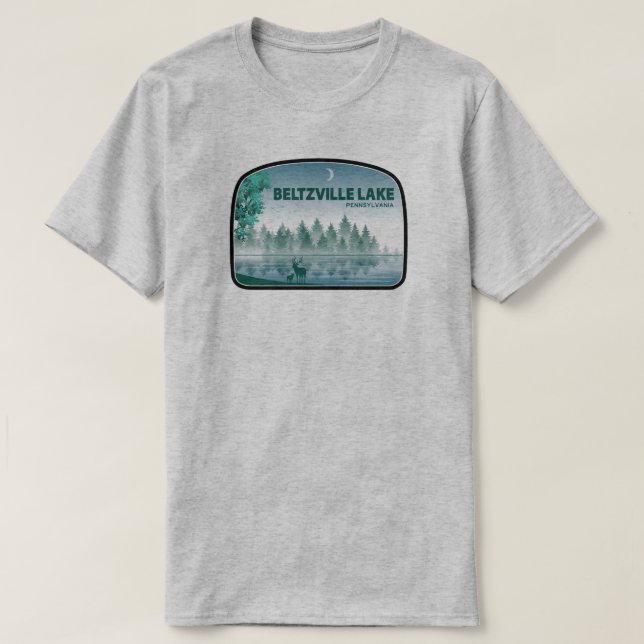 Beltzville Lake Pennsylvania Deer T-Shirt (Design Front)