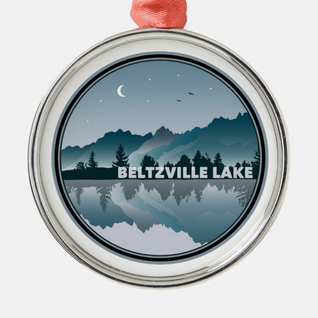 Beltzville Lake Pennsylvania Reflection Metal Ornament (Front)