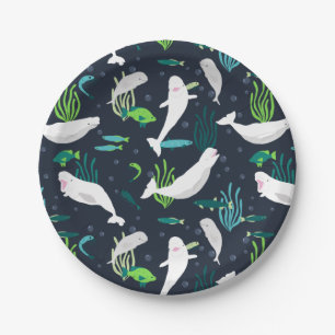 Beluga Party Paper Plate