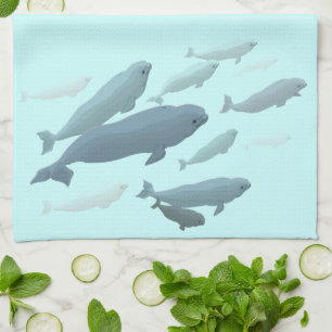 Beluga Towel Beluga Whale Dish Towels Whale Gifts