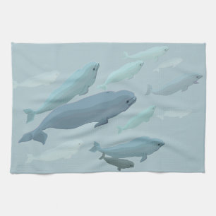 Beluga Towel Beluga Whale Dish Towels Whale Gifts