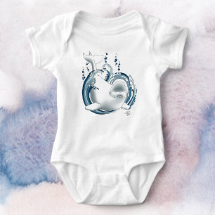 Beluga Whale Blue Baby Bodysuit