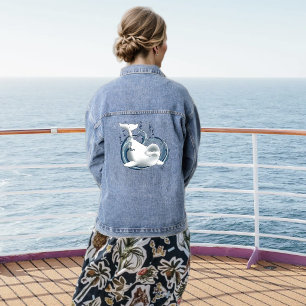 Beluga Whale Blue Denim Jacket