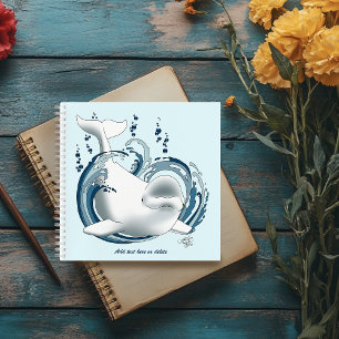 Beluga Whale Blue Notebook