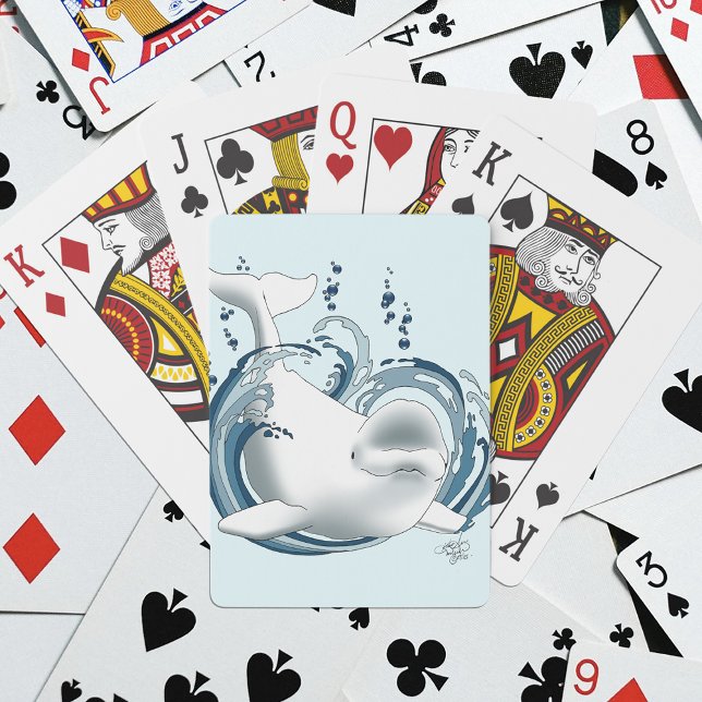 Beluga Whale Blue Playing Cards (Creator Uploaded)