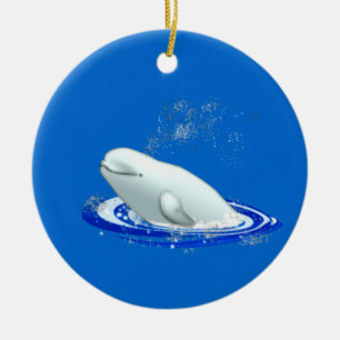 Beluga Whale Christmas Ornament