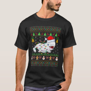 Beluga Whale Fish Lover Santa Beluga Whale Ugly Ch T-Shirt