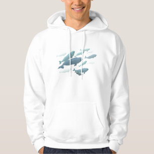 Beluga Whale Hoodie Unisex Cute Whale Art Shirts