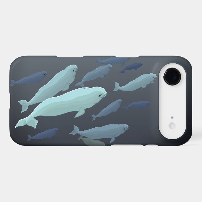 Beluga Whale iPhone Cases Whale Smartphone Cases (Back (Horizontal))