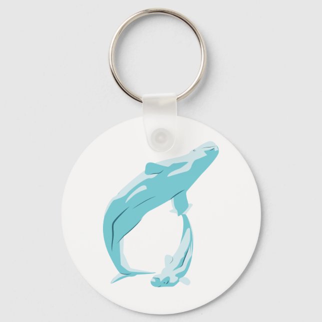 Beluga Whale Key Ring (Front)