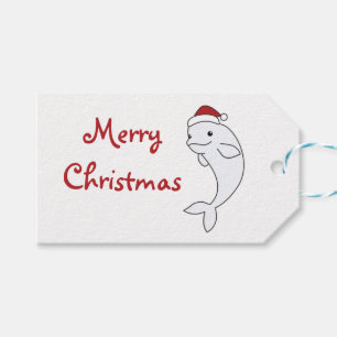 Beluga Whale Merry Christmas Winter Animals Whales Gift Tags