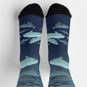 Beluga Whale Socks Whale Art Socks Customize