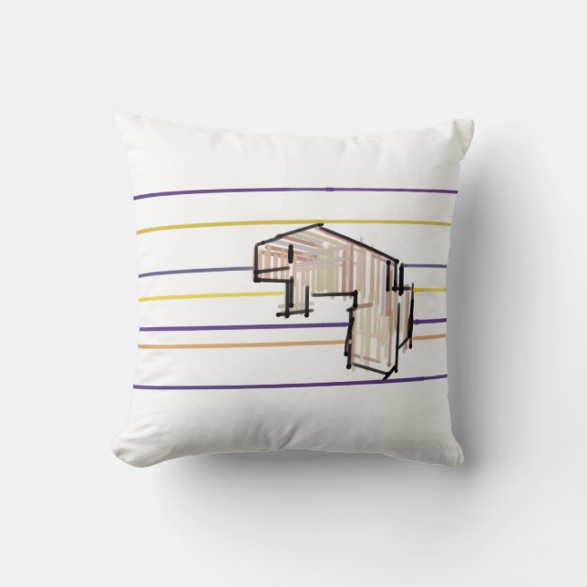 Beluga whale summer joy cushion (Front)