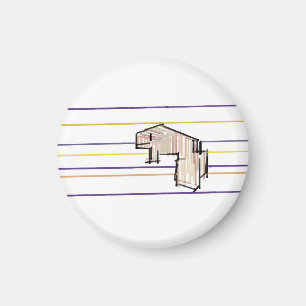 Beluga whale summer joy magnet