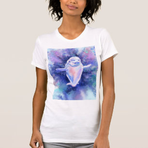Beluga Whale Swimming T-Shirt Painting