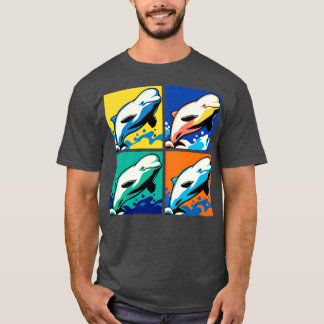 Beluga Whales Art Trendy Marine Life T-Shirt