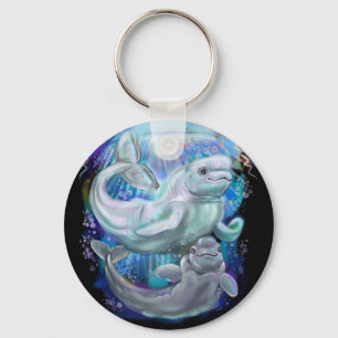 Beluga Whales Key Ring