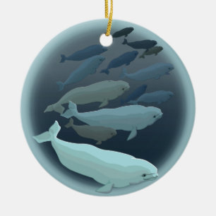 Beluga Whales Ornament Personalised Whale Ornament