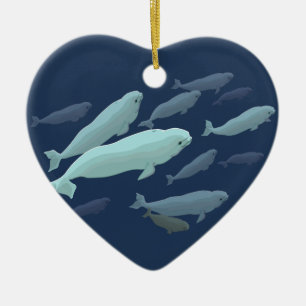 Beluga Whales Ornament Personalised Whale Ornament