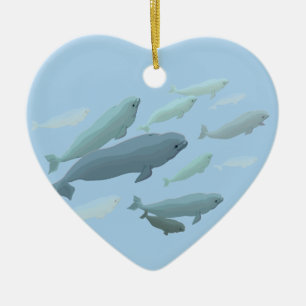 Beluga Whales Ornament Personalised Whale Ornament