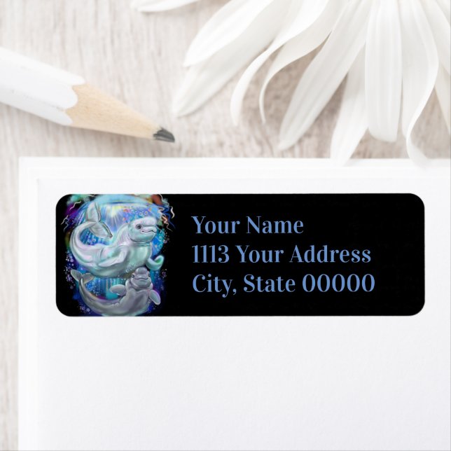 Beluga Whales  Return Address Label (Insitu)