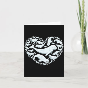 Beluga Whales Valentine Days For Kids Boy Girl Men Card