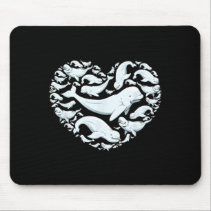 Beluga Whales Valentine Days For Kids Boy Girl Men Mouse Pad