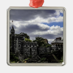 Belvedere Castle in Central Park, New York Metal Tree Decoration