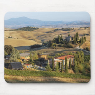 Belvedere House at sunset, San Quirico d'Orcia Mouse Pad