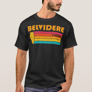 Belvidere Illinois Vintage Distressed Souvenir T-Shirt