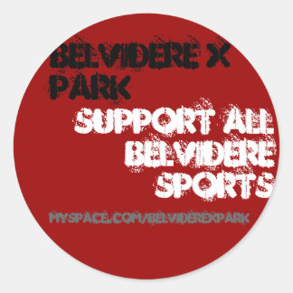 Belvidere X Park, Support all Belvidere Sports,... Classic Round Sticker