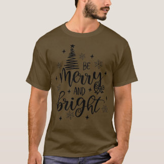 BeMerry And Bright Christmas Pajama Cool XMas Tree T-Shirt