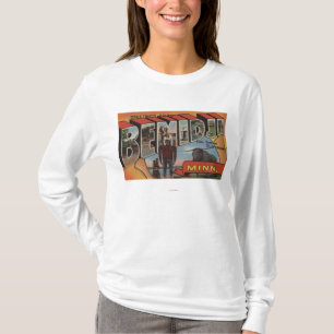 Bemidji, Minnesota - Large Letter Scenes T-Shirt