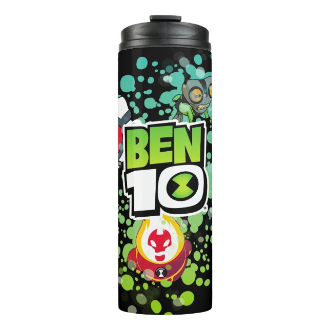 Ben 10 Alien Forms Bubble Graphic Thermal Tumbler (Front)