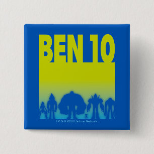 Ben 10 Alien Line-up Logo 15 Cm Square Badge