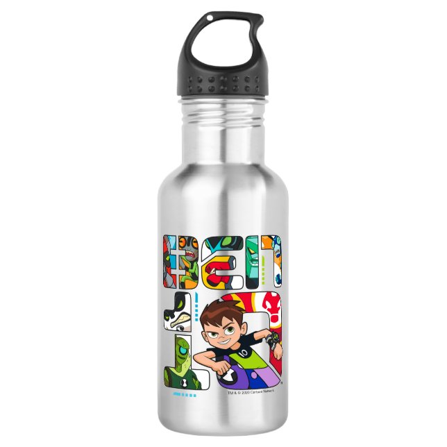 Ben 10 Alien Logo 532 Ml Water Bottle (Front)