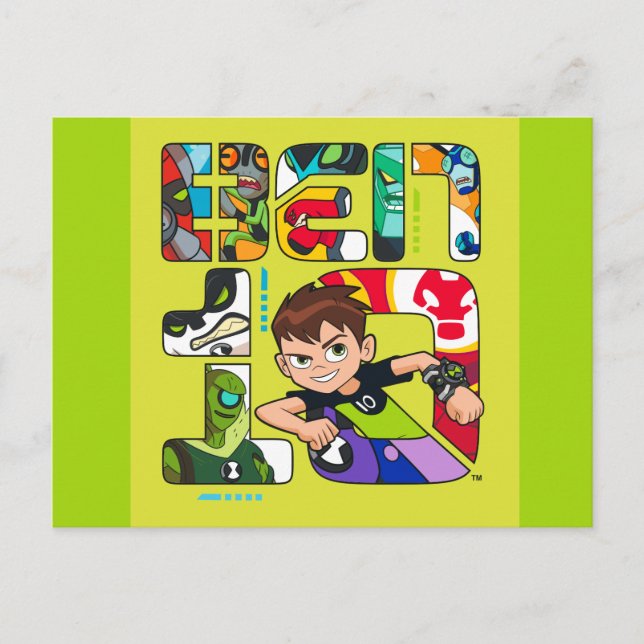 Ben 10 Alien Logo Invitation Postcard (Front)
