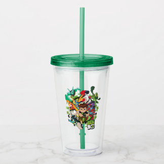 Ben 10 Alien Rush Graphic Acrylic Tumbler