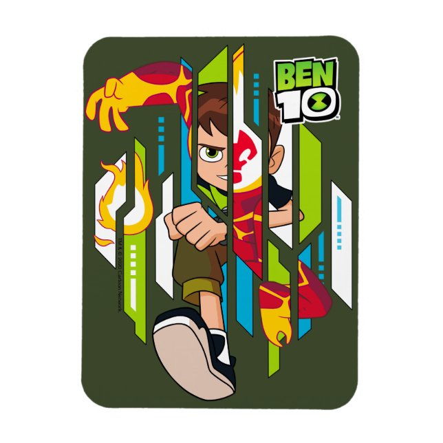 Ben 10 Heatblast DNA Transformation Magnet (Vertical)