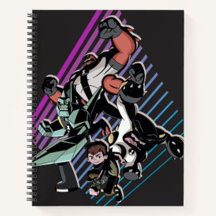 Ben 10 Retro Alien Group Graphic Notebook