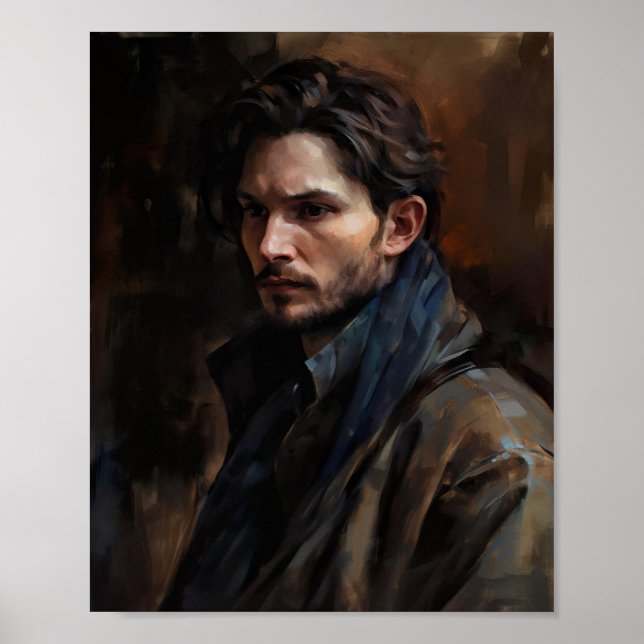 Ben Barnes Oil Painting Darkling Kirigan Poster (Front)