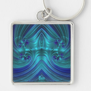 BEN ~ Blue Aqua GLOSSY ~ Key Ring