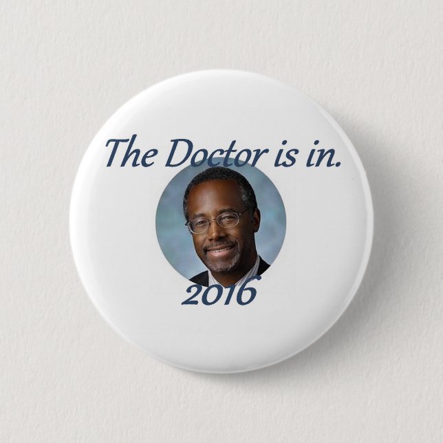 Ben CARSON 2016 6 Cm Round Badge (Front)