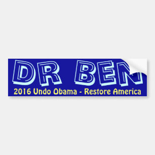 Ben Carson 2016 Bumper Sticker - Restore America
